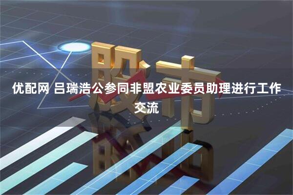 优配网 吕瑞浩公参同非盟农业委员助理进行工作交流